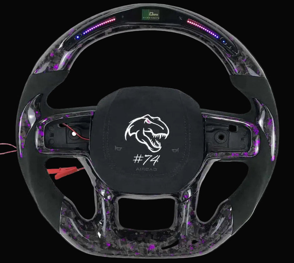 Ram TRX Forged Carbon Fiber w/ purple flakes LED Carbon Fiber Steering Wheel