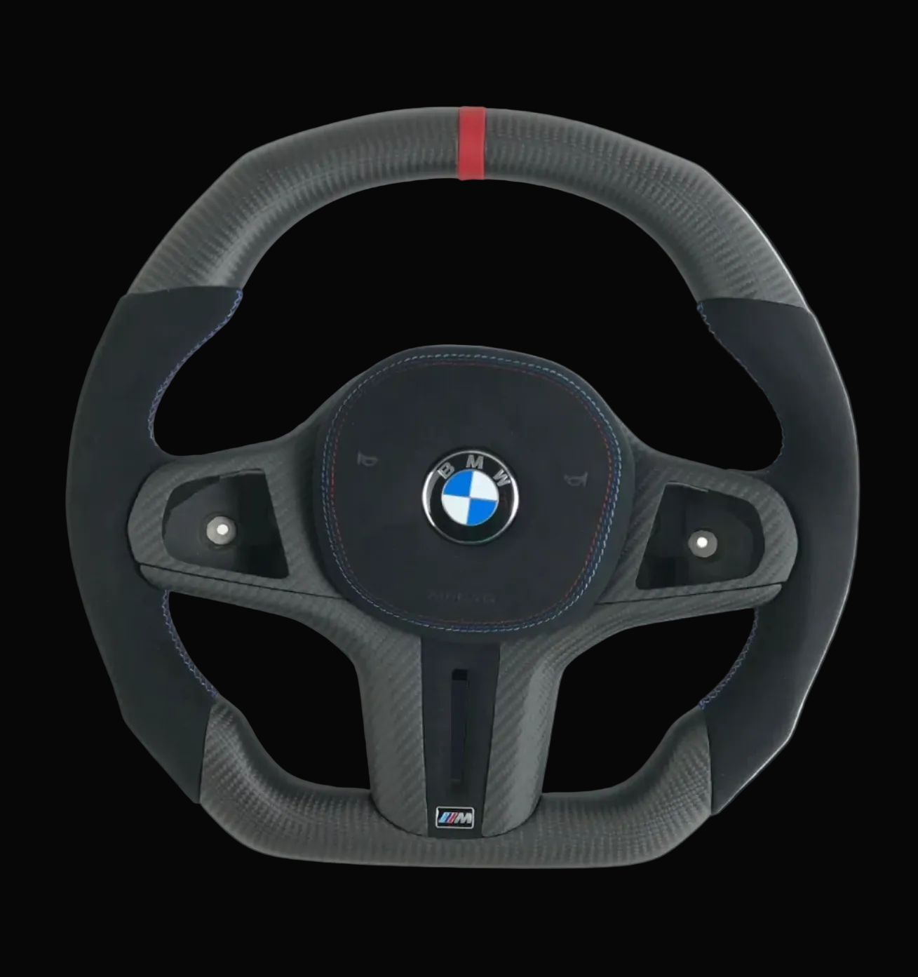 BMW G Series Matte Forged Custom Carbon Fiber Steering Wheel w/ Alcantara Leather