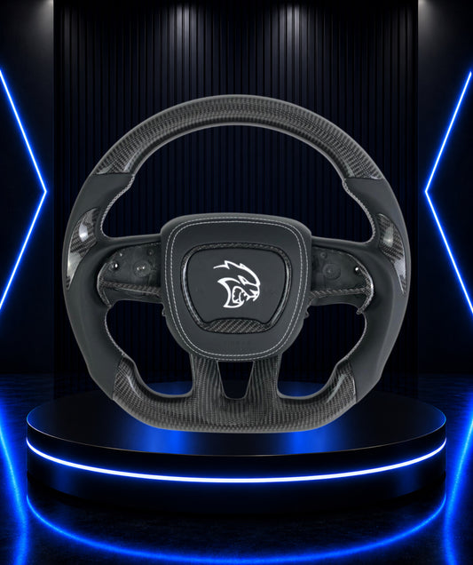 Dodge Charger/ Challenger Hellcat Carbon Fiber Steering wheel
