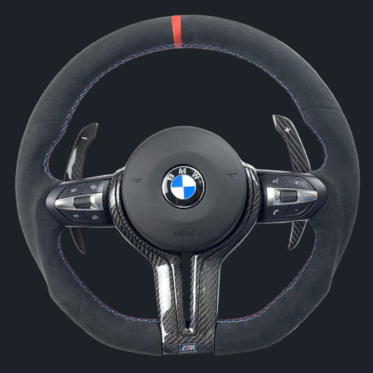 BMW F series Alcantara w/ Carbon fiber details steering wheel