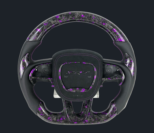 Dodge Charger/Challenger Forged Carbon fiber SRT w/ purple flakes steering wheel