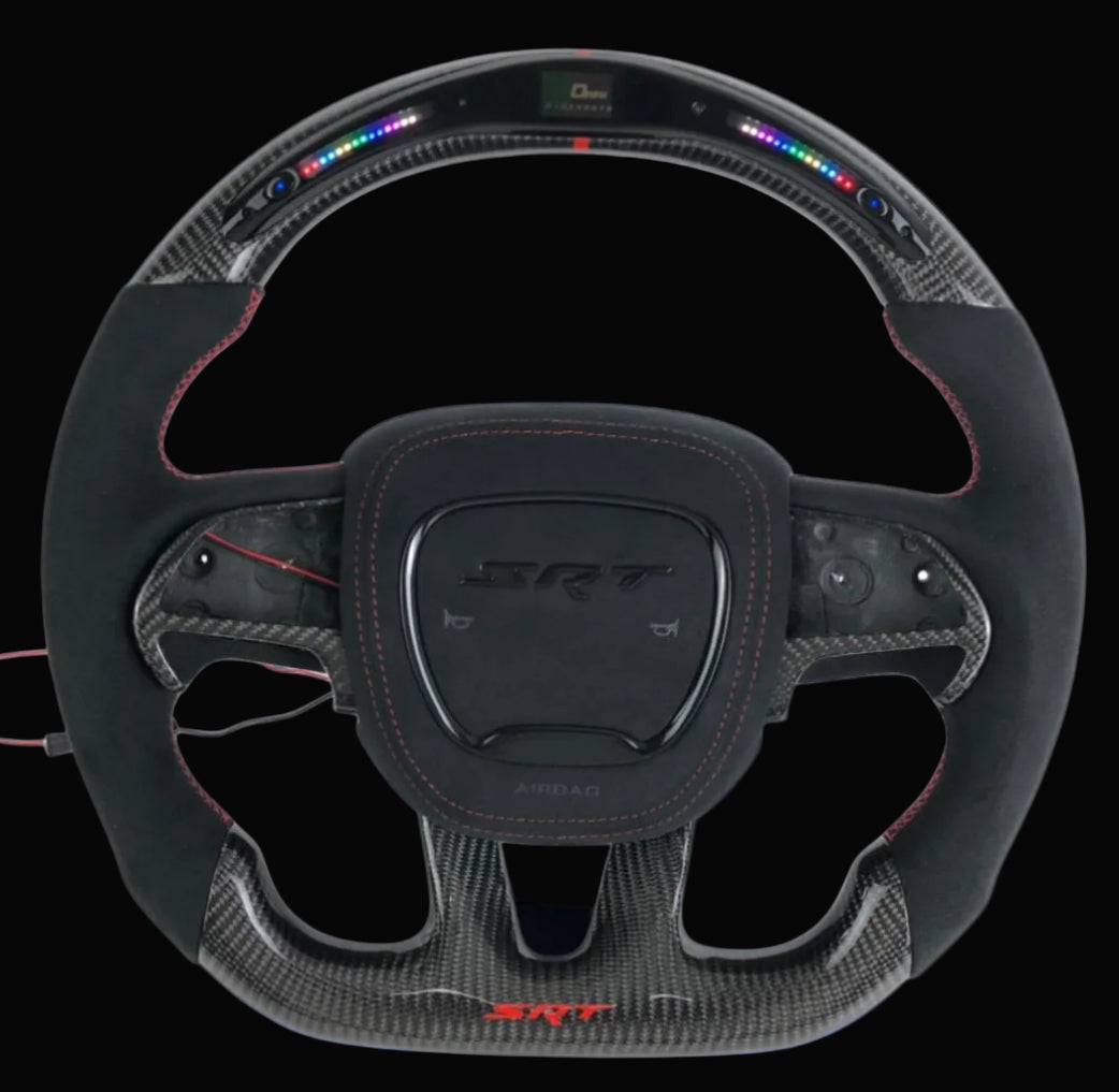 Dodge Charger/Challenger Alcantara LED Carbon Fiber Steering Wheel