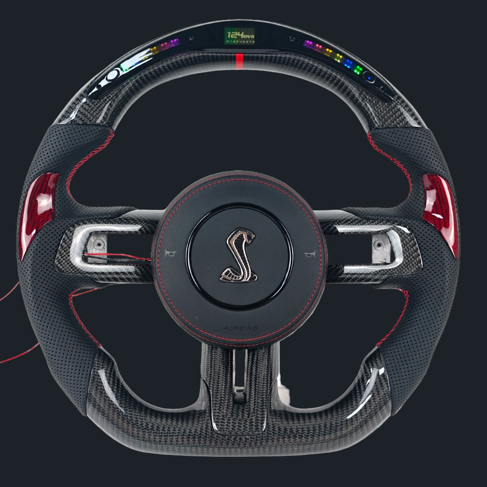 Shelby Style LED Carbon fiber Steering wheel