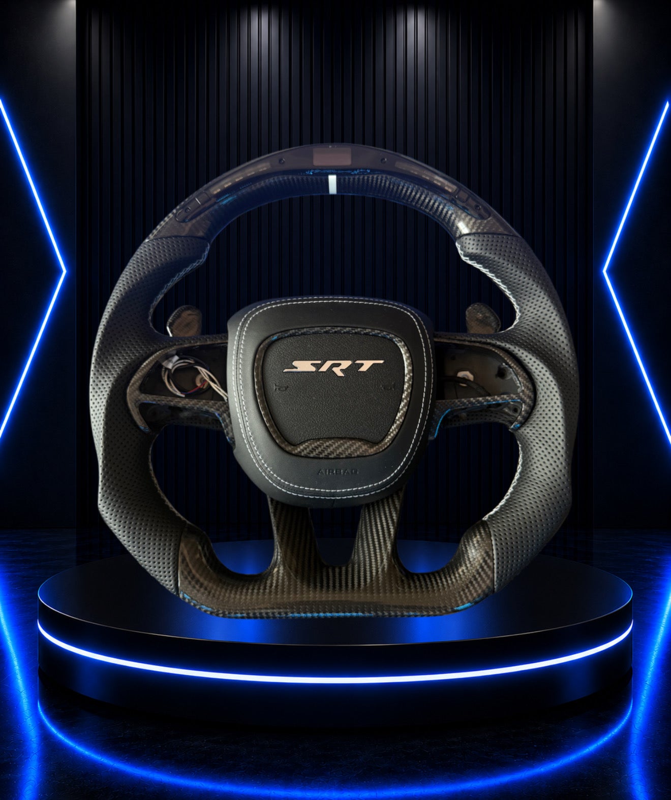 2015-2023 Dodge Charger / Challenger / Scatpack / SRT / Custom Carbon Fiber Steering Wheel with Paddles