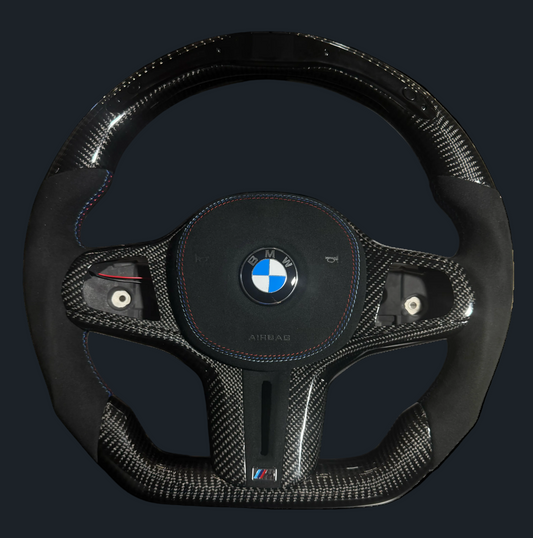 BMW G series Custom Carbon Fiber steering wheel with Alcantara Leather (LED)