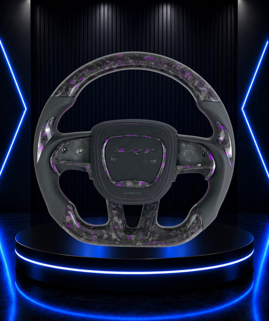 Dodge Charger/Challenger Forged Carbon fiber SRT w/ purple flakes steering wheel