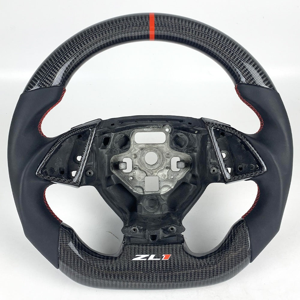 2014-2019 Chevrolet C7 Corvette Customizable Carbon Fiber Steering Wheel | DeLucaCustoms