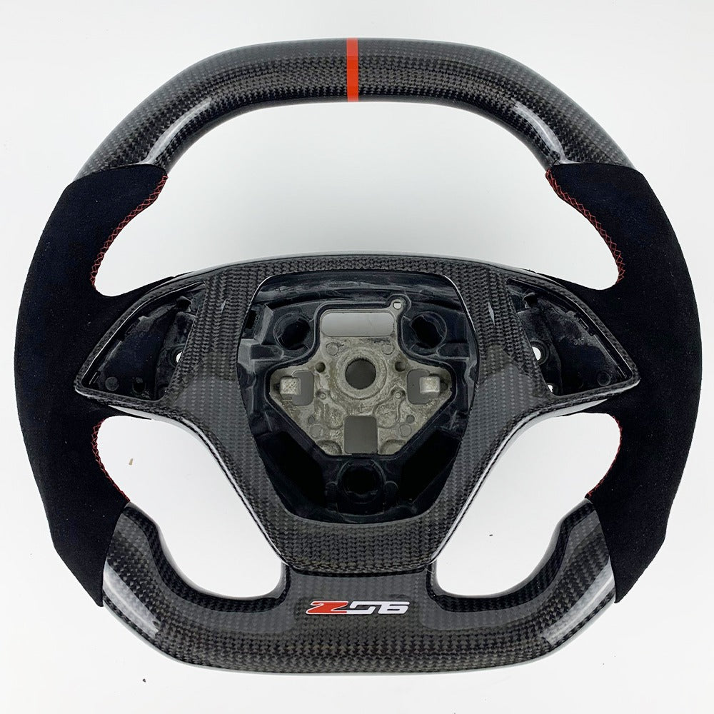 2014-2019 Chevrolet C7 Corvette Customizable Carbon Fiber Steering Wheel | DeLucaCustoms