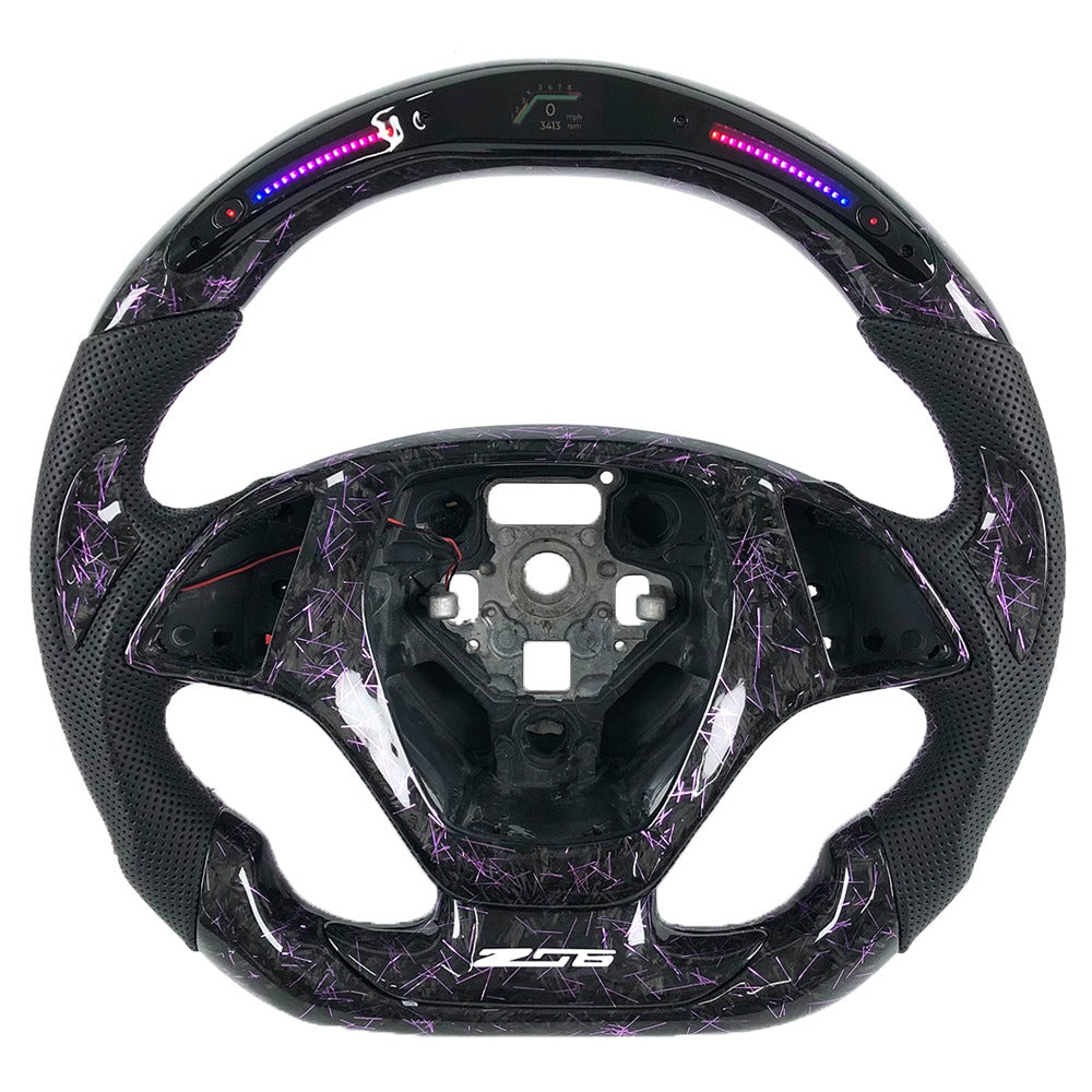 2014-2019 Chevrolet C7 Corvette Customizable Carbon Fiber Steering Wheel | DeLucaCustoms