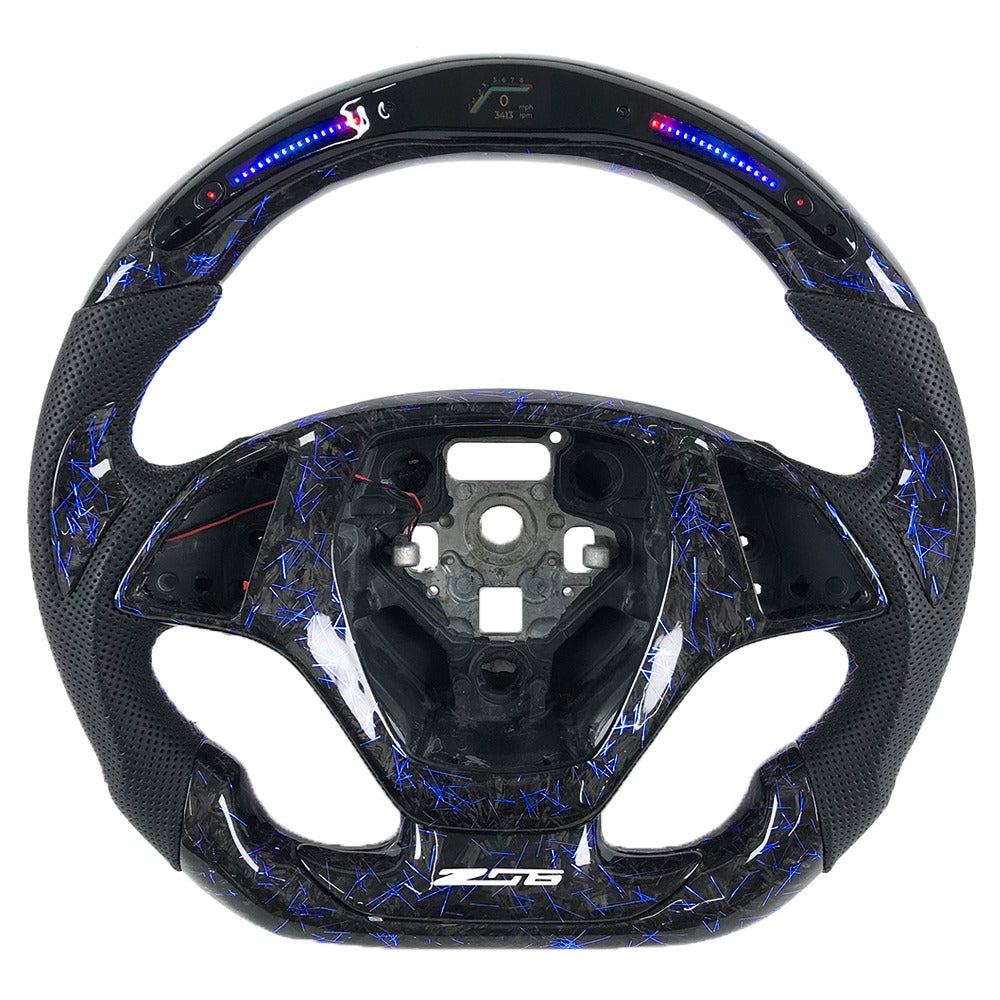 2014-2019 Chevrolet C7 Corvette Customizable Carbon Fiber Steering Wheel | DeLucaCustoms