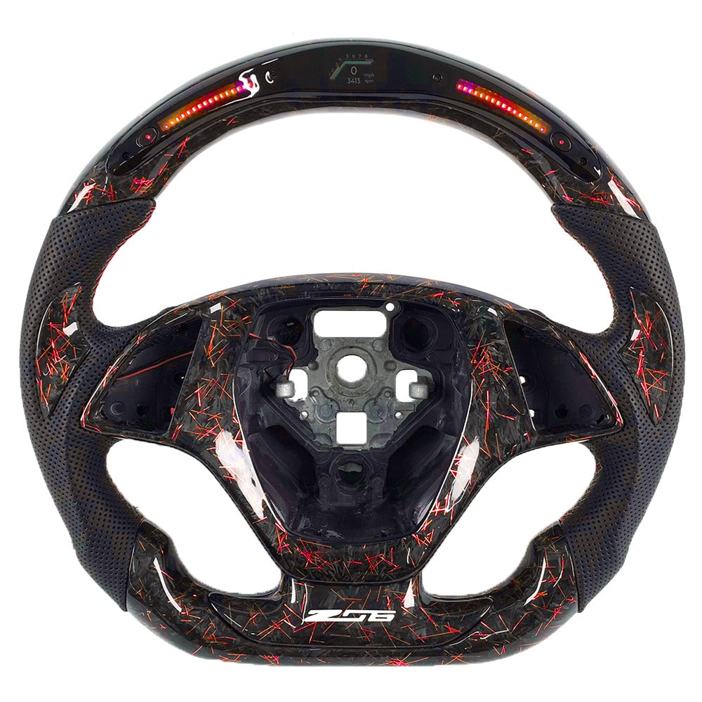 2014-2019 Chevrolet C7 Corvette Customizable Carbon Fiber Steering Wheel | DeLucaCustoms