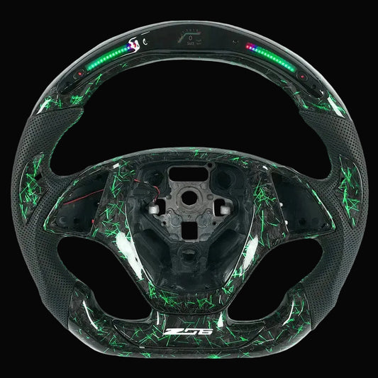 2014-2019 Chevrolet C7 Corvette Customizable Carbon Fiber Steering Wheel | DeLucaCustoms