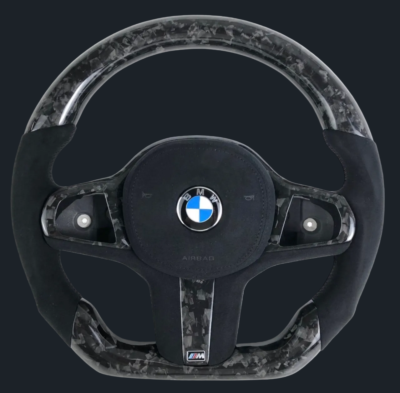 BMW G series Forged Carbon Fiber with Alcantara leather Custom Steering Wheel