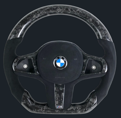 BMW G series Forged Carbon Fiber with Alcantara leather Custom Steering Wheel