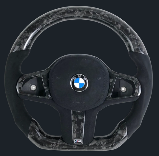 BMW G series Forged Carbon Fiber with Alcantara leather Custom Steering Wheel