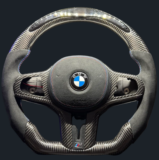 BMW G series Custom Carbon Fiber steering wheel with Alcantara Leather (LED)