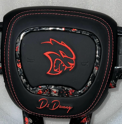 2015-2023 Dodge Charger Challenger Customizable Carbon Fiber Airbag Cover | DeLucaCustoms