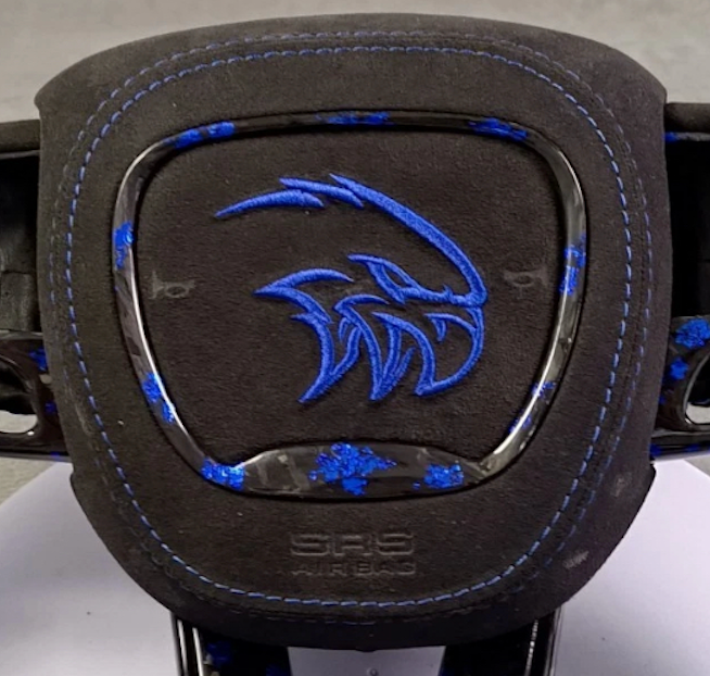 2015-2023 Dodge Charger Challenger Customizable Carbon Fiber Airbag Cover | DeLucaCustoms