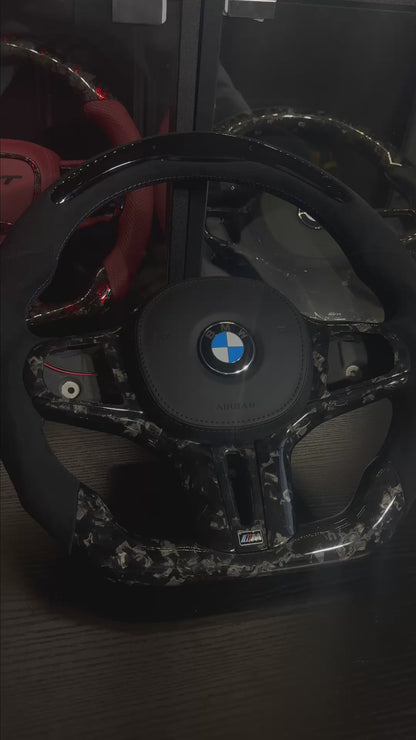 BMW G series Forged Carbon Fiber Custom Steering Wheel (LED)