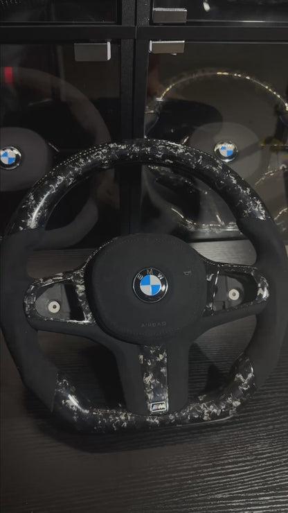BMW G series Forged Carbon Fiber with Alcantara leather Custom Steering Wheel