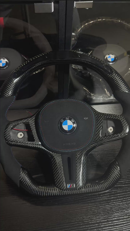 BMW G series Custom Carbon Fiber steering wheel with Alcantara Leather (LED)