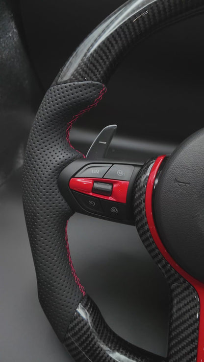 BMW F series Carbon Fiber Steering wheel w/ Airbag,Buttons, & Paddles