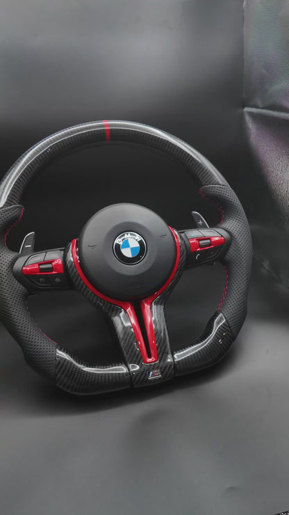 BMW F series Carbon Fiber Steering wheel w/ Airbag,Buttons, & Paddles